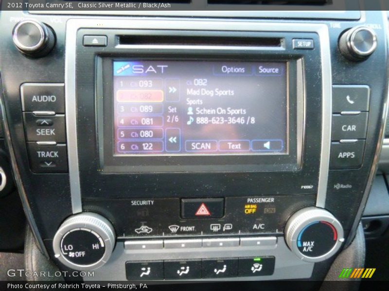 Classic Silver Metallic / Black/Ash 2012 Toyota Camry SE