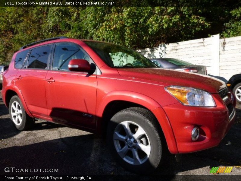 Barcelona Red Metallic / Ash 2011 Toyota RAV4 Limited 4WD