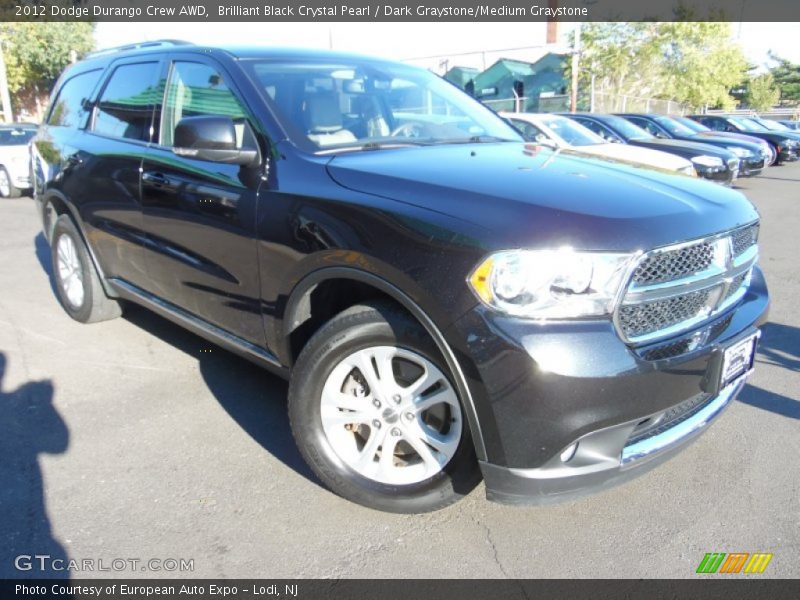 Brilliant Black Crystal Pearl / Dark Graystone/Medium Graystone 2012 Dodge Durango Crew AWD