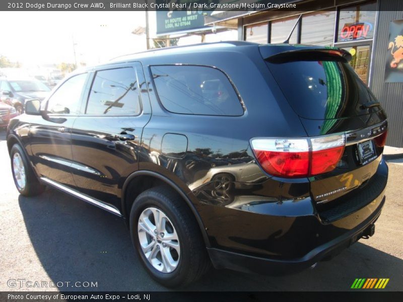Brilliant Black Crystal Pearl / Dark Graystone/Medium Graystone 2012 Dodge Durango Crew AWD