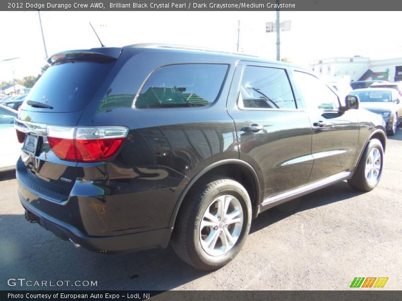 Brilliant Black Crystal Pearl / Dark Graystone/Medium Graystone 2012 Dodge Durango Crew AWD