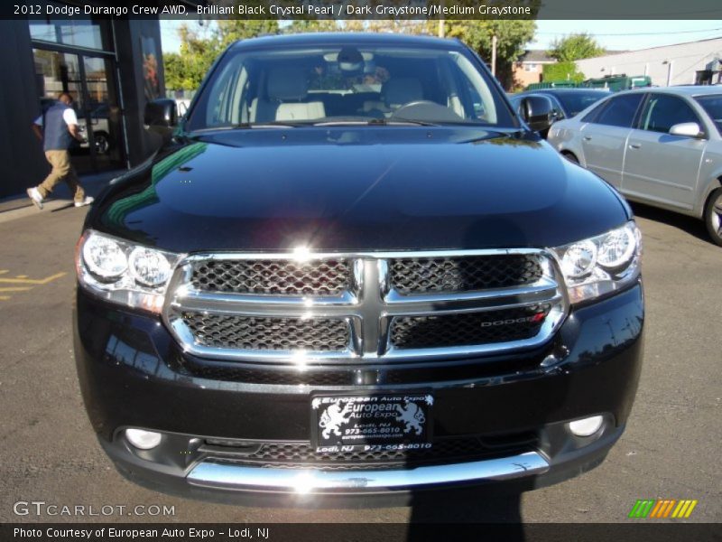 Brilliant Black Crystal Pearl / Dark Graystone/Medium Graystone 2012 Dodge Durango Crew AWD