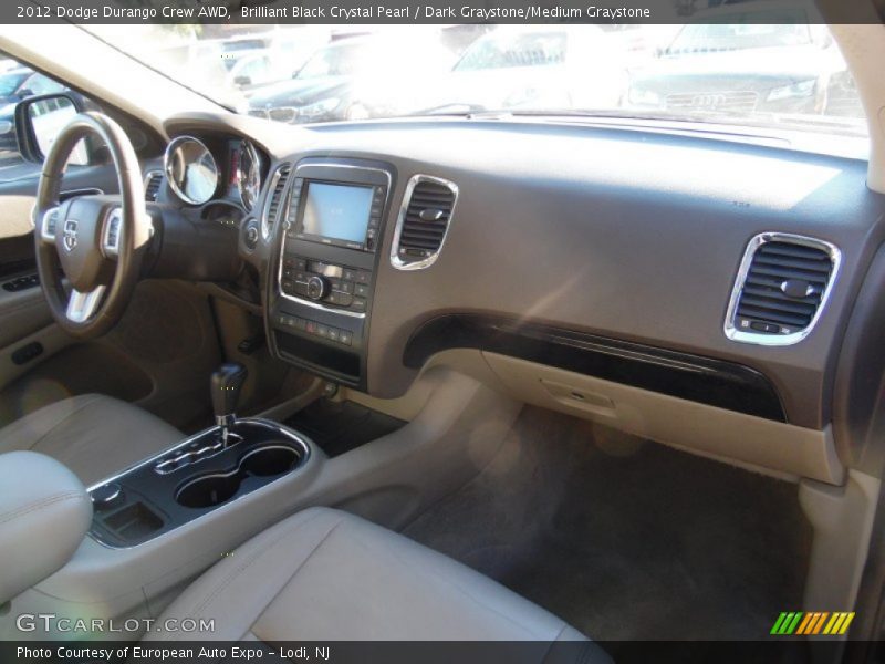 Brilliant Black Crystal Pearl / Dark Graystone/Medium Graystone 2012 Dodge Durango Crew AWD