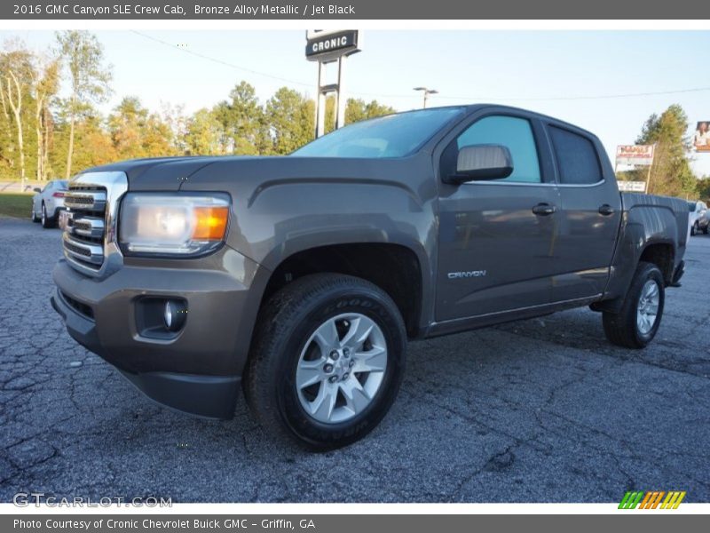 Bronze Alloy Metallic / Jet Black 2016 GMC Canyon SLE Crew Cab