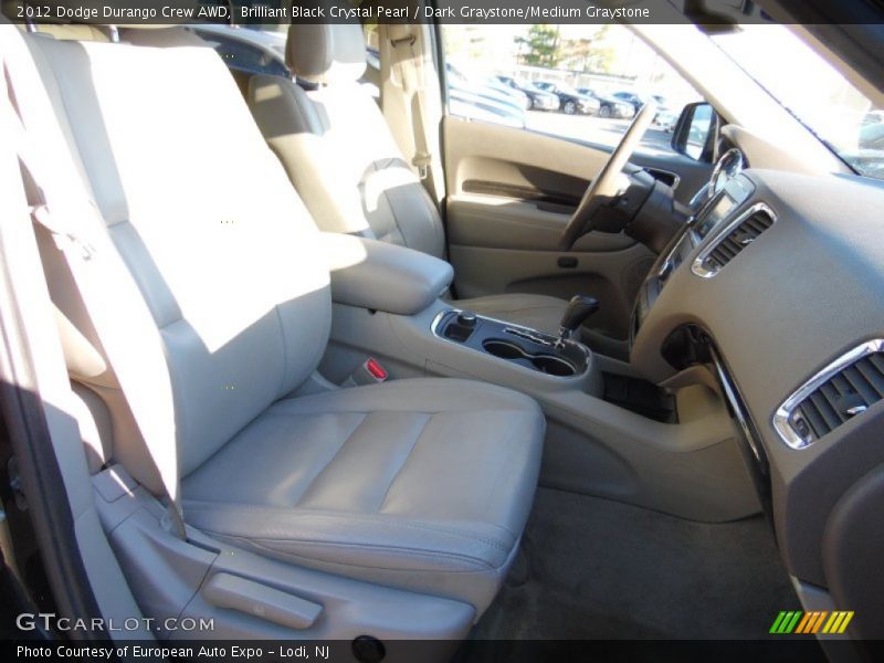 Brilliant Black Crystal Pearl / Dark Graystone/Medium Graystone 2012 Dodge Durango Crew AWD