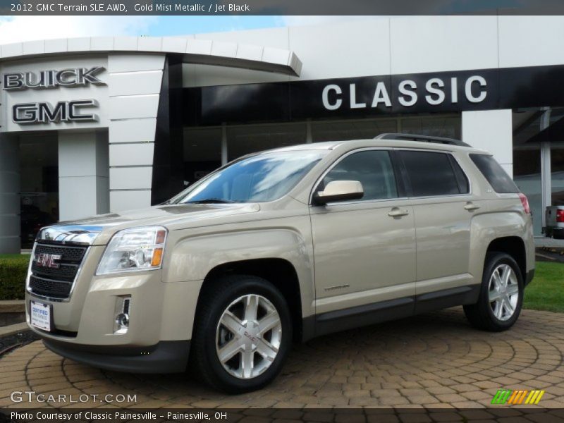 Gold Mist Metallic / Jet Black 2012 GMC Terrain SLE AWD