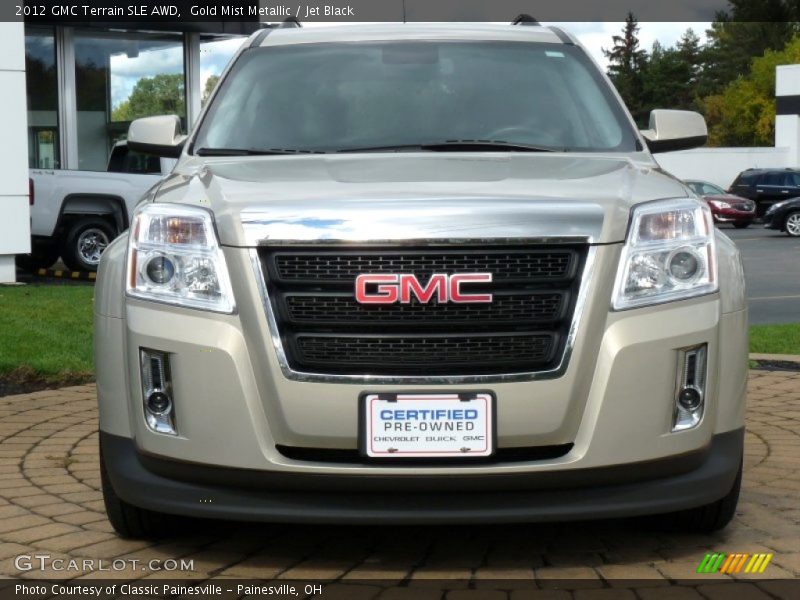 Gold Mist Metallic / Jet Black 2012 GMC Terrain SLE AWD