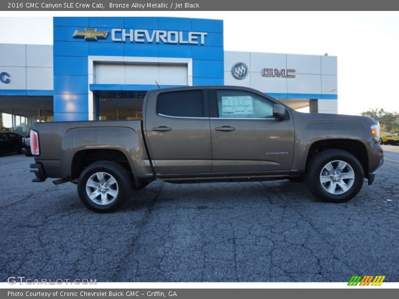 Bronze Alloy Metallic / Jet Black 2016 GMC Canyon SLE Crew Cab