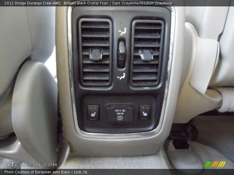 Brilliant Black Crystal Pearl / Dark Graystone/Medium Graystone 2012 Dodge Durango Crew AWD