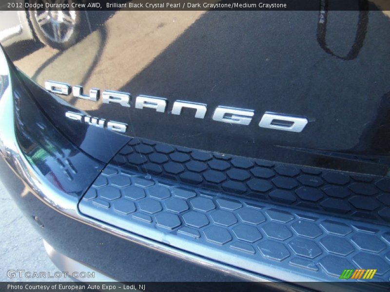 Brilliant Black Crystal Pearl / Dark Graystone/Medium Graystone 2012 Dodge Durango Crew AWD