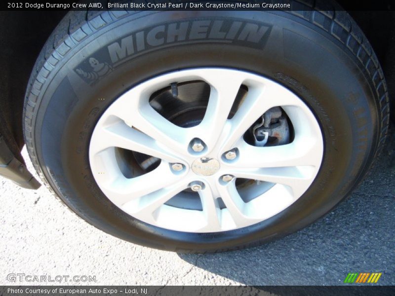 Brilliant Black Crystal Pearl / Dark Graystone/Medium Graystone 2012 Dodge Durango Crew AWD