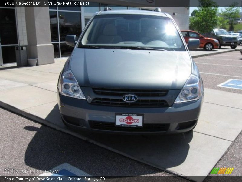 Olive Gray Metallic / Beige 2008 Kia Sedona LX