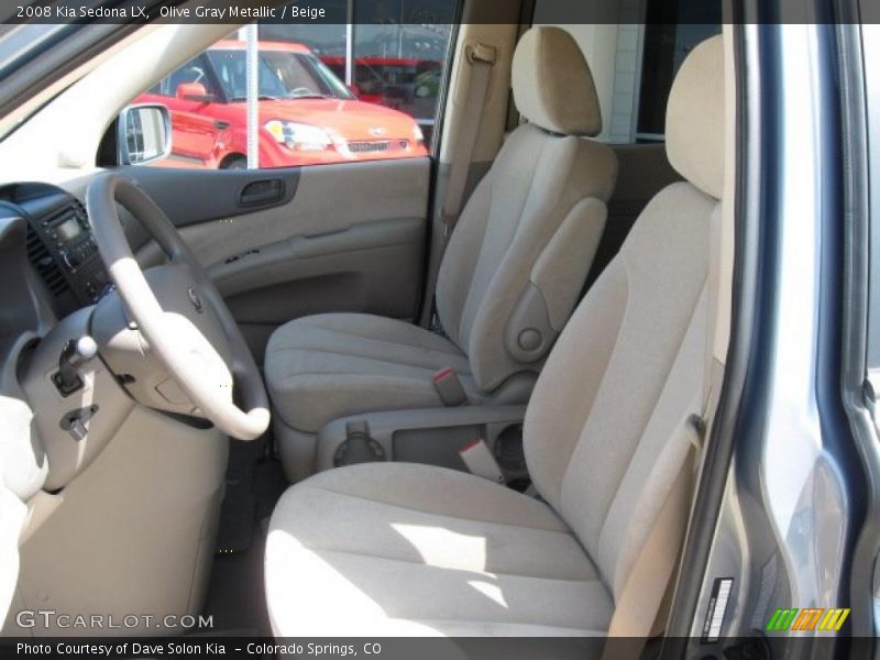 Olive Gray Metallic / Beige 2008 Kia Sedona LX