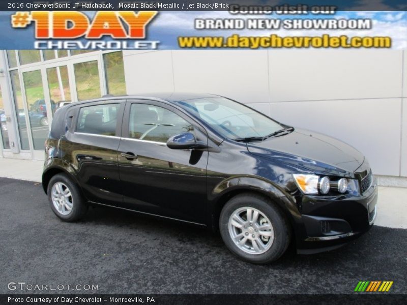 Mosaic Black Metallic / Jet Black/Brick 2016 Chevrolet Sonic LT Hatchback