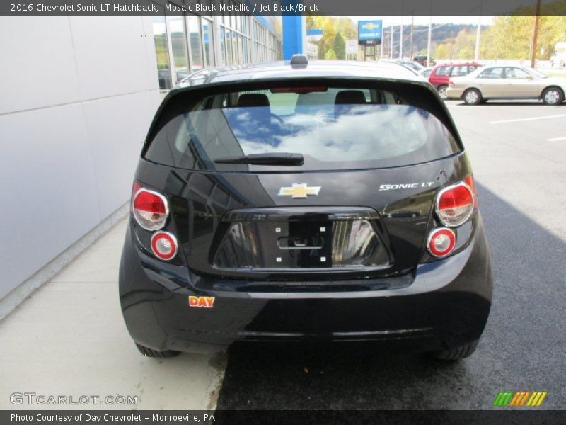 Mosaic Black Metallic / Jet Black/Brick 2016 Chevrolet Sonic LT Hatchback