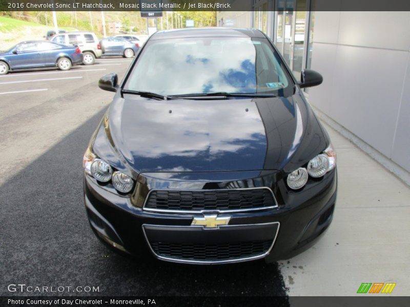 Mosaic Black Metallic / Jet Black/Brick 2016 Chevrolet Sonic LT Hatchback