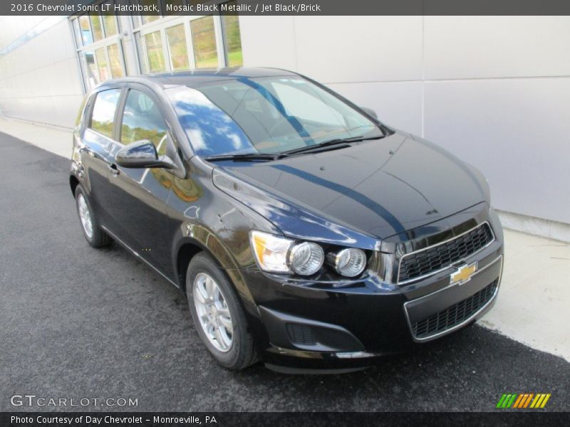 Mosaic Black Metallic / Jet Black/Brick 2016 Chevrolet Sonic LT Hatchback