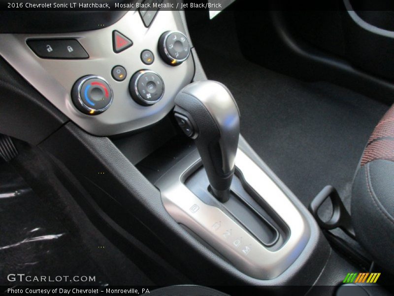 Mosaic Black Metallic / Jet Black/Brick 2016 Chevrolet Sonic LT Hatchback