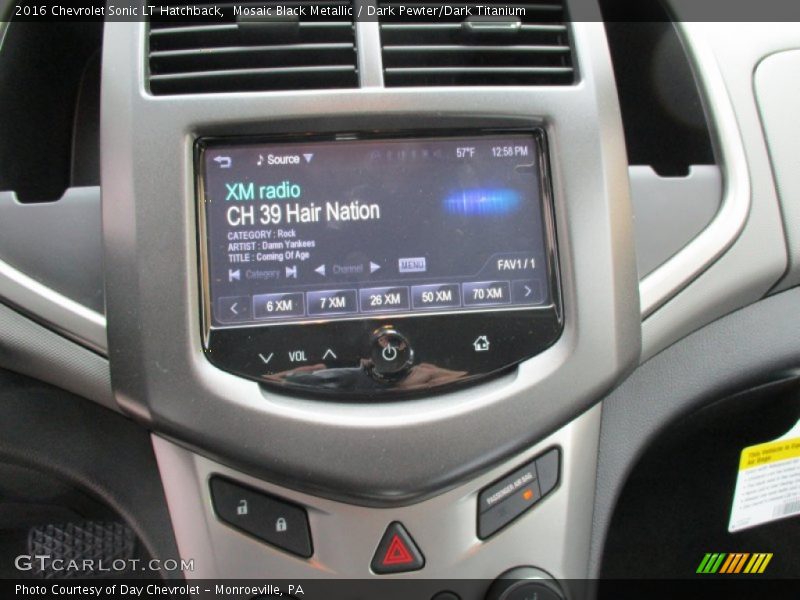 Mosaic Black Metallic / Dark Pewter/Dark Titanium 2016 Chevrolet Sonic LT Hatchback
