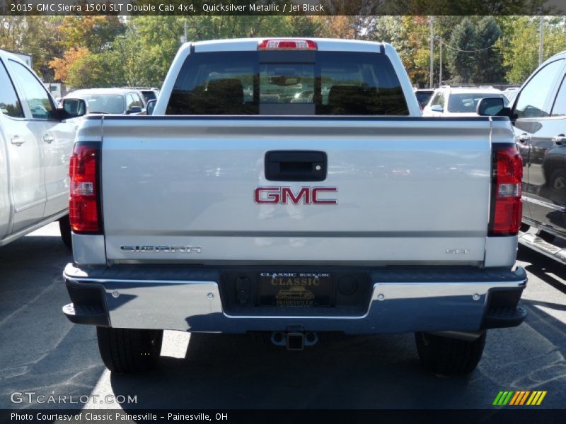 Quicksilver Metallic / Jet Black 2015 GMC Sierra 1500 SLT Double Cab 4x4