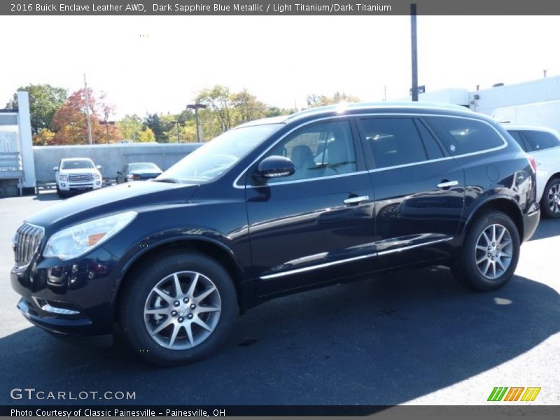 Dark Sapphire Blue Metallic / Light Titanium/Dark Titanium 2016 Buick Enclave Leather AWD