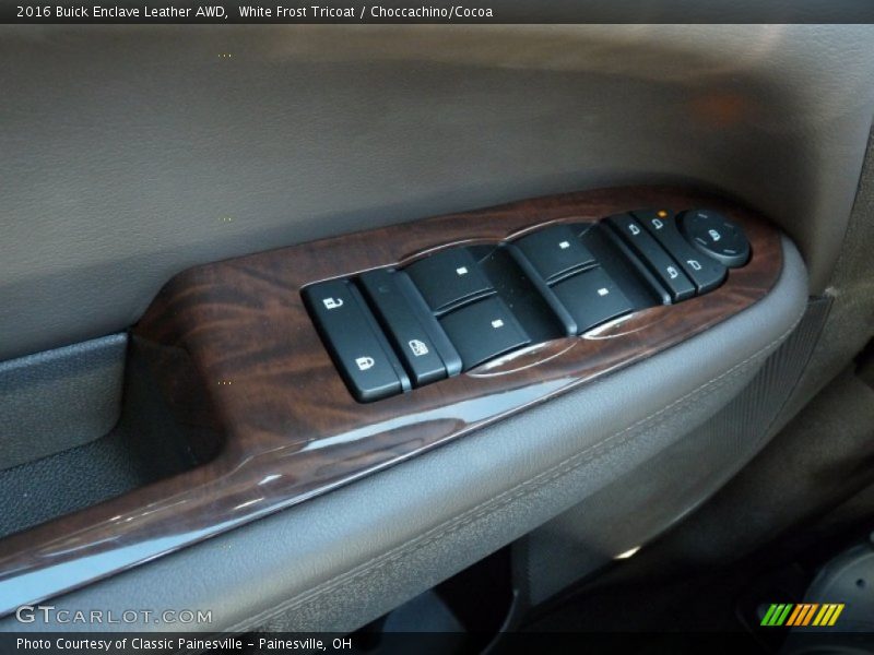 White Frost Tricoat / Choccachino/Cocoa 2016 Buick Enclave Leather AWD