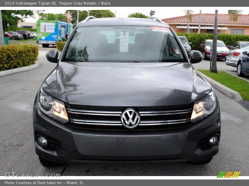 Pepper Gray Metallic / Black 2014 Volkswagen Tiguan SE