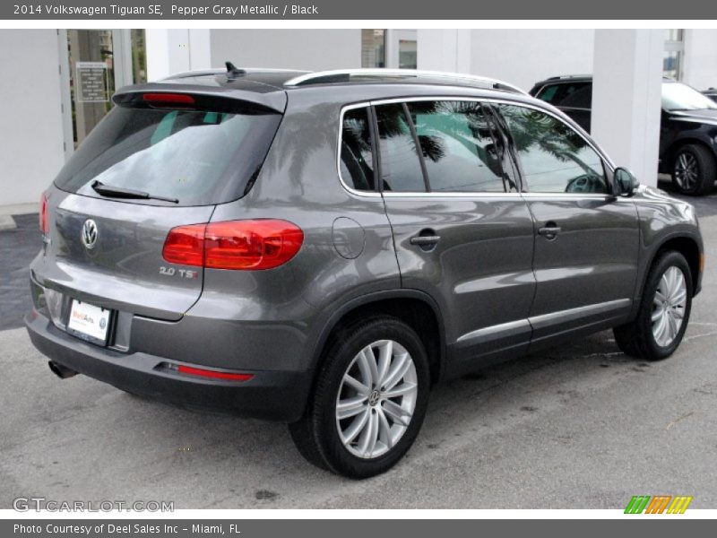Pepper Gray Metallic / Black 2014 Volkswagen Tiguan SE