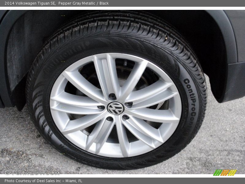 Pepper Gray Metallic / Black 2014 Volkswagen Tiguan SE