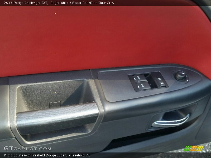 Bright White / Radar Red/Dark Slate Gray 2013 Dodge Challenger SXT