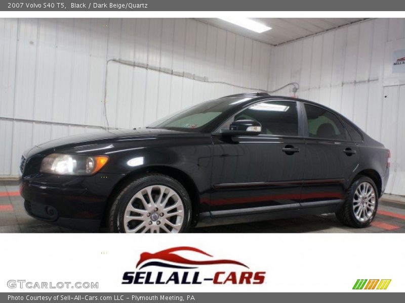 Black / Dark Beige/Quartz 2007 Volvo S40 T5