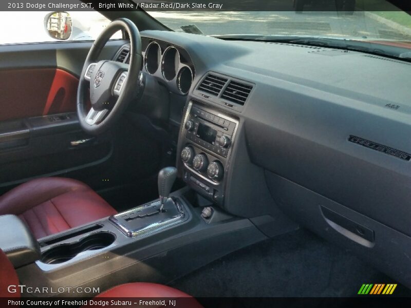 Bright White / Radar Red/Dark Slate Gray 2013 Dodge Challenger SXT
