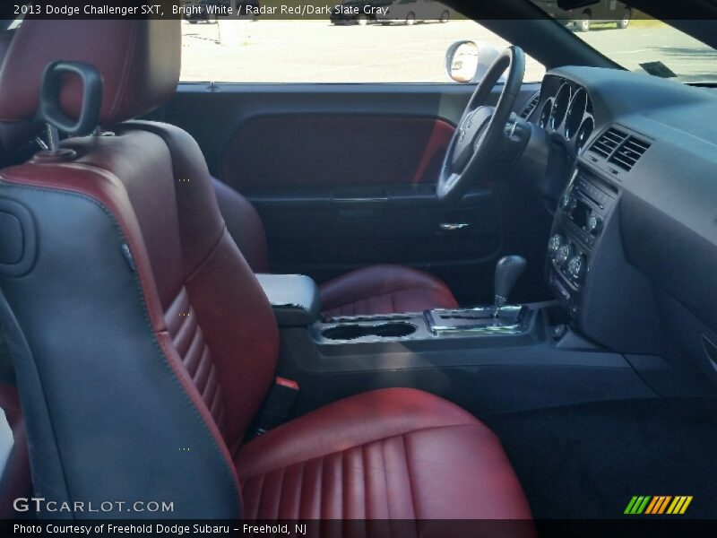Bright White / Radar Red/Dark Slate Gray 2013 Dodge Challenger SXT