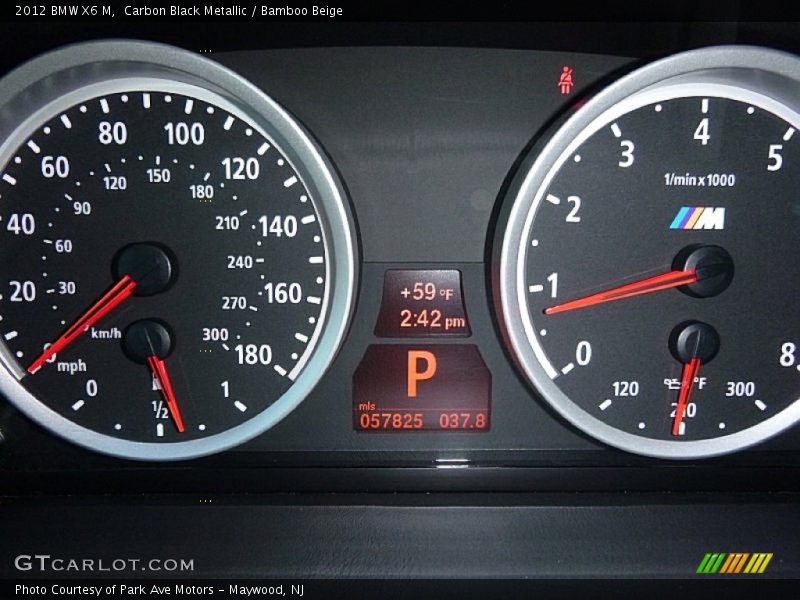 Carbon Black Metallic / Bamboo Beige 2012 BMW X6 M