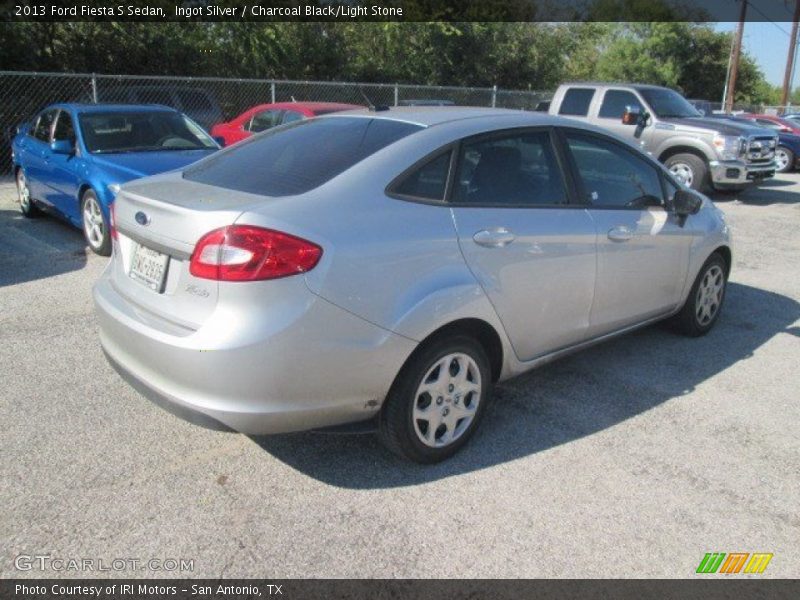 Ingot Silver / Charcoal Black/Light Stone 2013 Ford Fiesta S Sedan