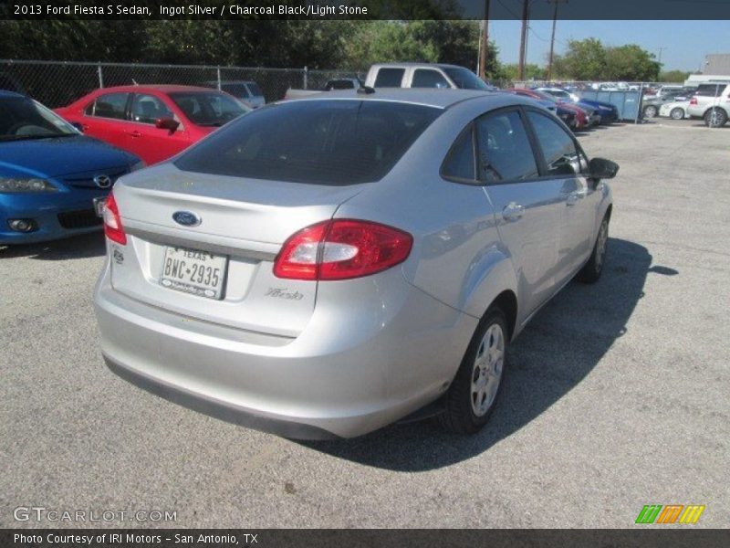 Ingot Silver / Charcoal Black/Light Stone 2013 Ford Fiesta S Sedan