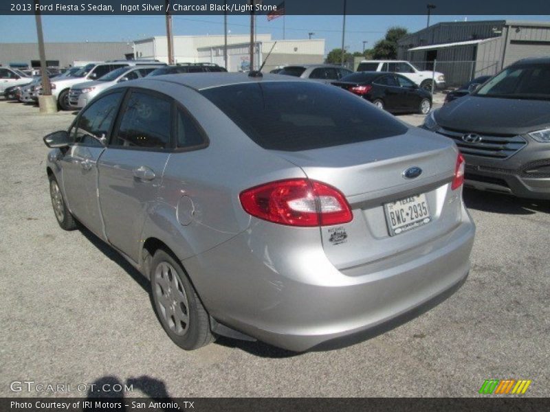 Ingot Silver / Charcoal Black/Light Stone 2013 Ford Fiesta S Sedan