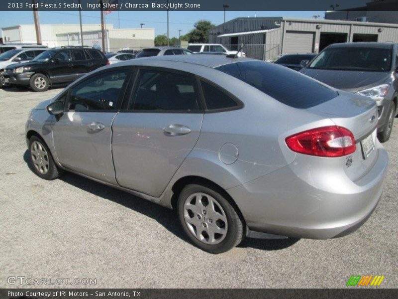 Ingot Silver / Charcoal Black/Light Stone 2013 Ford Fiesta S Sedan