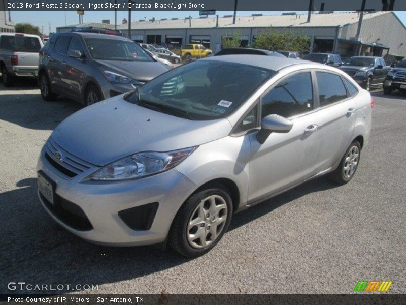 Ingot Silver / Charcoal Black/Light Stone 2013 Ford Fiesta S Sedan