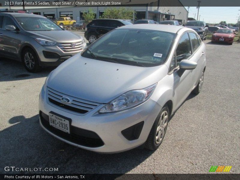 Ingot Silver / Charcoal Black/Light Stone 2013 Ford Fiesta S Sedan