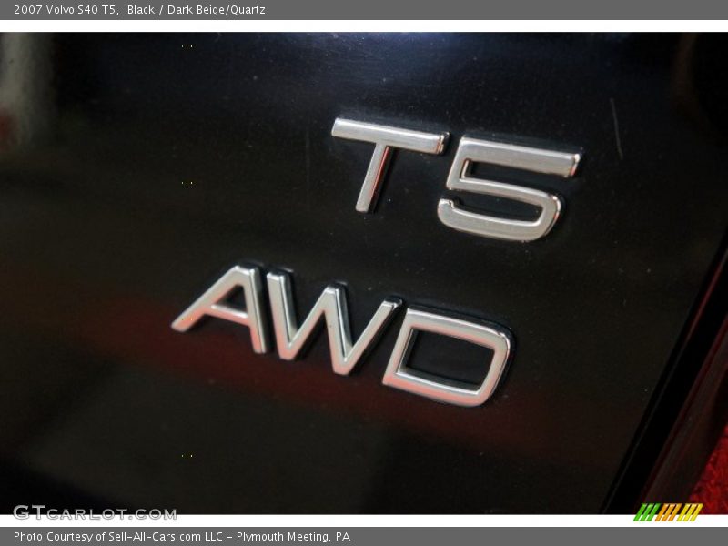 Black / Dark Beige/Quartz 2007 Volvo S40 T5
