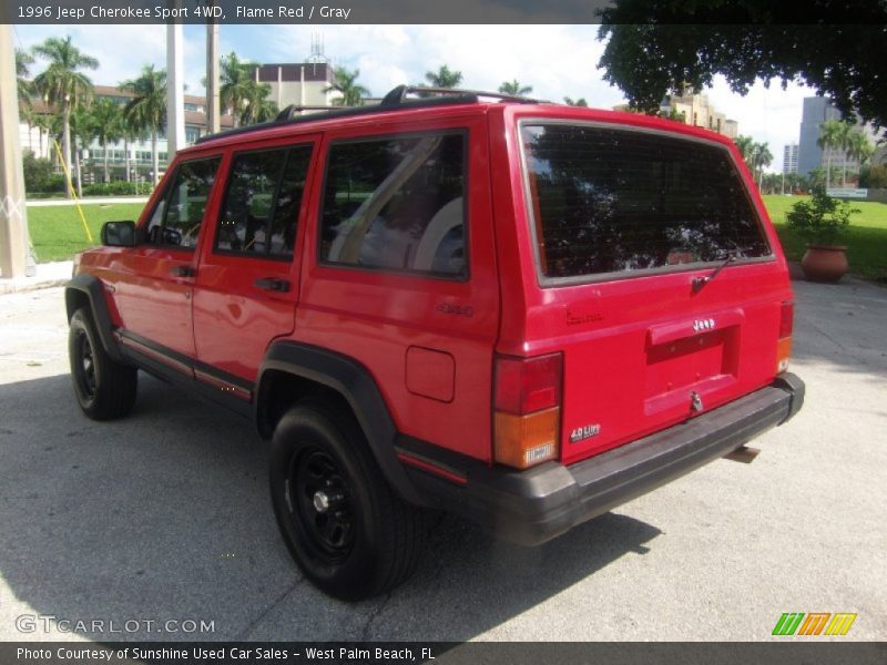 Flame Red / Gray 1996 Jeep Cherokee Sport 4WD