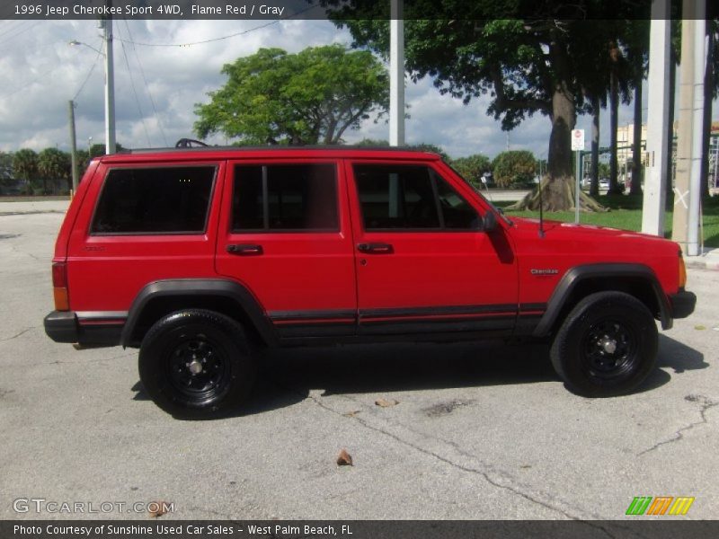 Flame Red / Gray 1996 Jeep Cherokee Sport 4WD