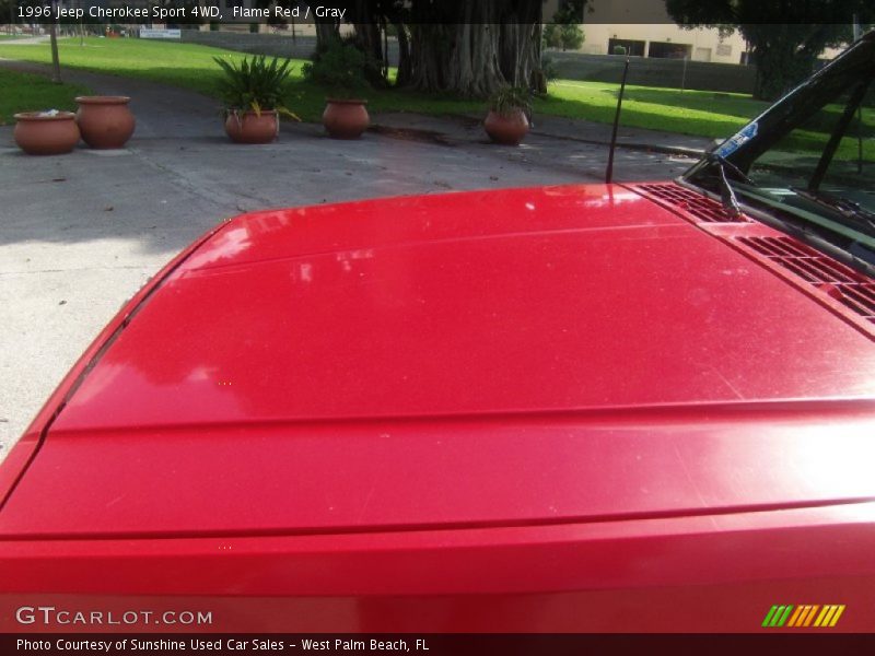 Flame Red / Gray 1996 Jeep Cherokee Sport 4WD