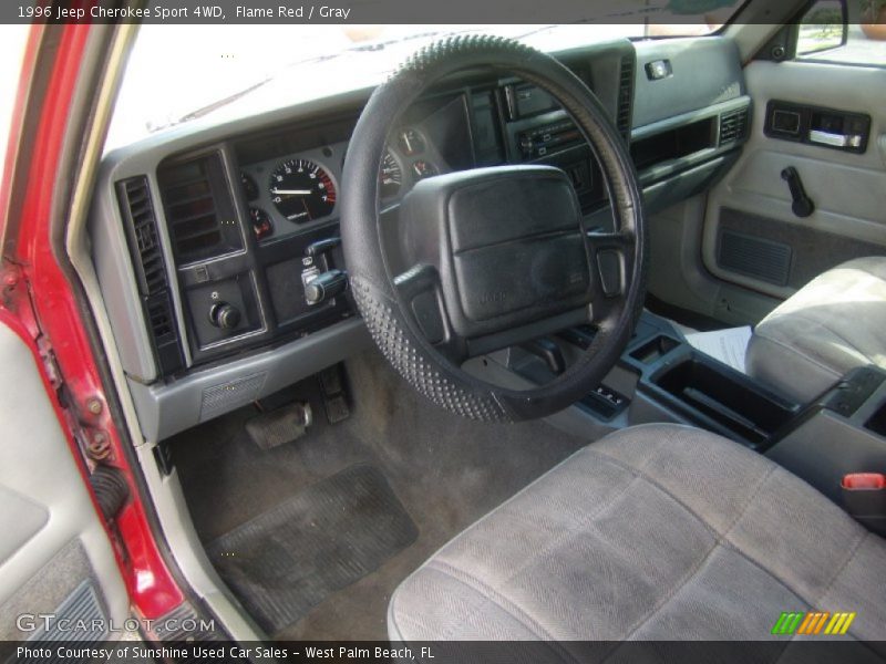 Flame Red / Gray 1996 Jeep Cherokee Sport 4WD