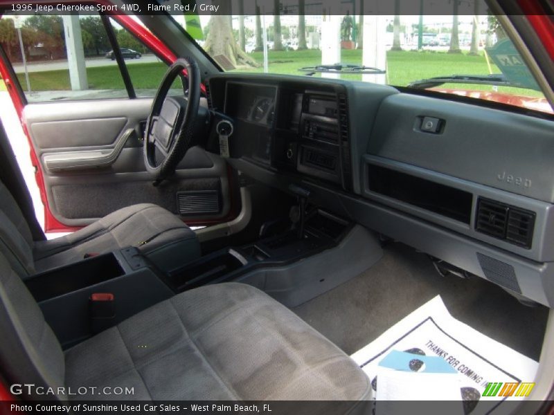 Flame Red / Gray 1996 Jeep Cherokee Sport 4WD