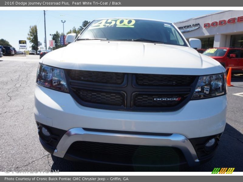 Pearl White Tri-Coat / Black 2016 Dodge Journey Crossroad Plus