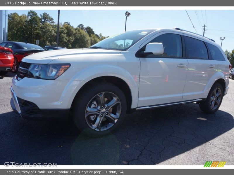 Pearl White Tri-Coat / Black 2016 Dodge Journey Crossroad Plus