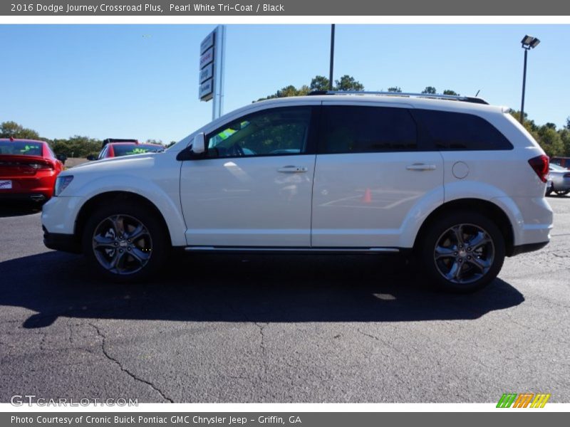 Pearl White Tri-Coat / Black 2016 Dodge Journey Crossroad Plus