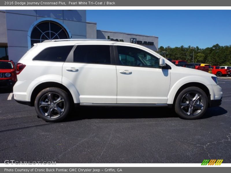 Pearl White Tri-Coat / Black 2016 Dodge Journey Crossroad Plus